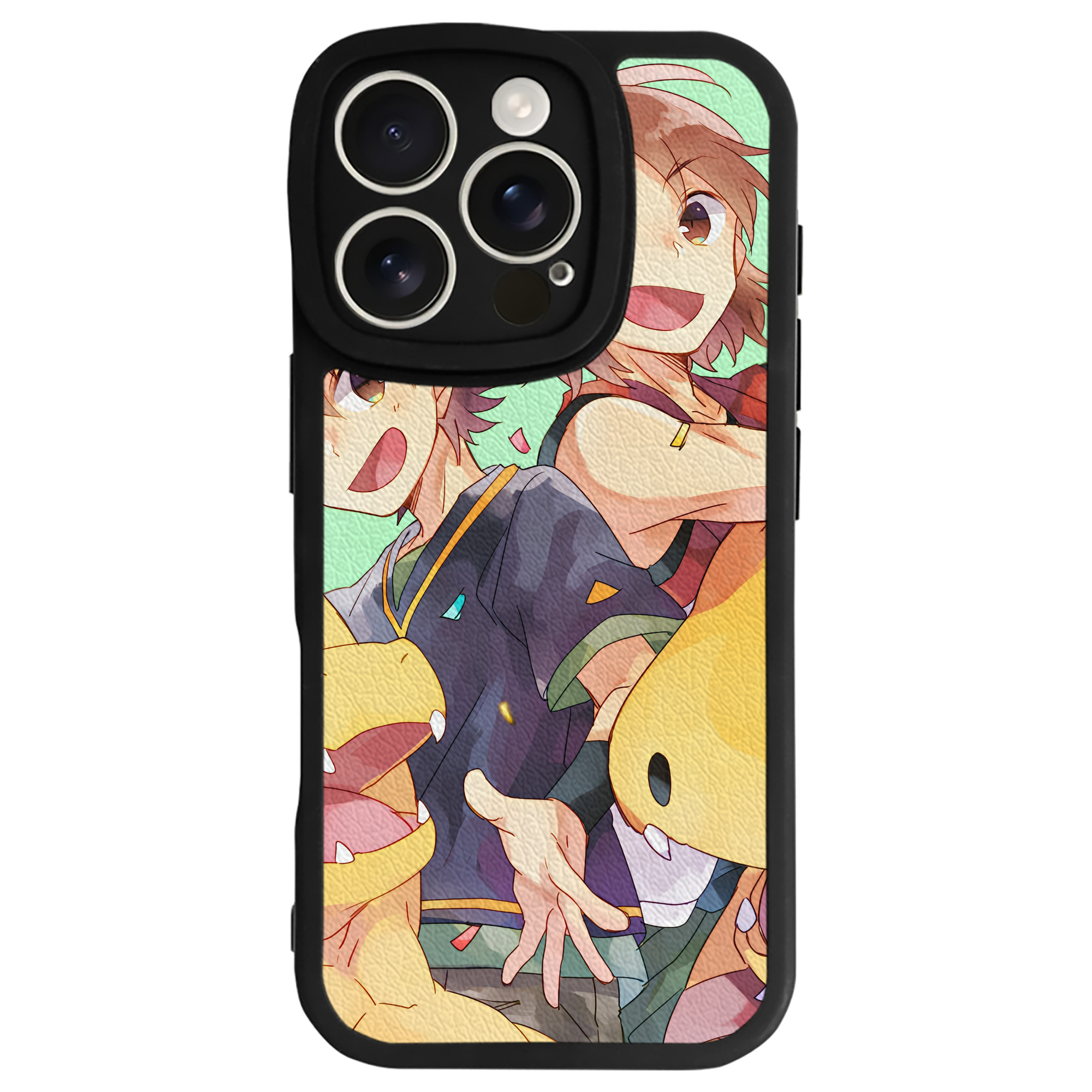 （画像用） Digimon デジタルモンスター/デジモン 【iPhone 16シリーズ対応】シリコンスマホケース（レザー調） 材質：シリコン